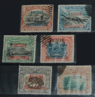 NORTH BORNEO 1901-2, Animals, Ship, Lnadscape, Overprint, Mi #103-4, 106, 109-10, Used - Borneo Del Nord (...-1963)