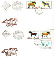 1980 Fauna  Horses  5v.- 2 FDC  Bulgaria/ Bulgarie - FDC