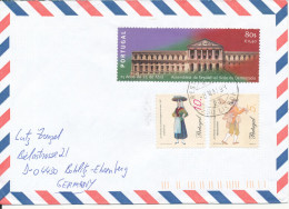 Portugal Air Mail Cover Sent To Germany 8-5-1999 Nice Franking - Lettres & Documents