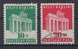 Bizone 1949 Berlin-Hilfe Brandenburger Tor Mi.-Nr. 101-102 Satz Kpl. Gestempelt - Afgestempeld