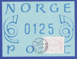 Norwegen / Norge Frama-ATM 1980, Wert 0125 Auf Maximumkarte ET-O OSLO LUFTHAVN - Automaatzegels [ATM]
