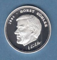 Silber-Medaille 2004 Bundespräsident Horst Köhler 10g Ag 500  - Non Classés