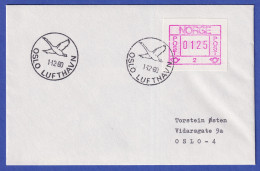 Norwegen / Norge Frama-ATM 1978, Aut.-Nr 2 Wert 0125 Auf Brief, LT-O 1.12.80  - Automatenmarken [ATM]