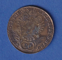 Österreich - Habsburg Silbermünze, 20 Kreuzer Franz II. 1803 B - Otros & Sin Clasificación