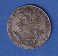 Österreich Habsburg Silbermünze, 20 Kreuzer Franz II. 1802 C - Andere & Zonder Classificatie