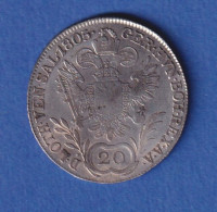 Österreich - Habsburg Silbermünze 20 Kreuzer Franz II. 1805 B - Altri & Non Classificati