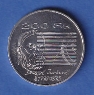 Slowakei 1996 Silbermünze 200 Kronen 200. Geburtstag Von S. Jurkovic Stg - Slovakia