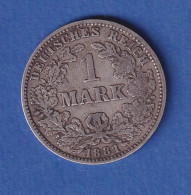 Deutsches Kaiserreich Silber-Kursmünze 1 Mark 1881 J Ss - Autres & Non Classés