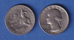 USA Washington 1/4 Dollar, 200 Jahre Unabhängigkeit 1776-1976 Kupfer-Nickel - Andere & Zonder Classificatie