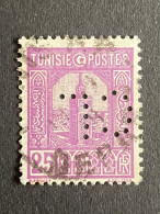 Colonie TUNISIE N°128 CL 6 Indice 4 Perforé Perforés Perfins Perfin Superbe !! - Other & Unclassified