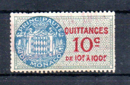 MONACO -- Timbre Fiscal -- Quittances 10 C. - Steuermarken