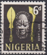 1961 Nigeria ° Mi:NG 98, Sn:NG 107, Yt:NG 103, Benin Mask - Nigeria (1961-...)