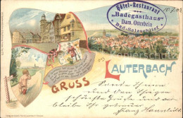 41560026 Lauterbach Hessen Marktplatz Gedicht Litho Lauterbach (Hessen) - Lauterbach