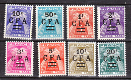 Réunion Taxe  36 43 CFA Gerbes Surchargés Neuf ** MnH Sin Charmela Cote 29.4 - Timbres-taxe