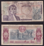 COLOMBIA 10 PESOS ORO 1976 PIK 407F QBB - Colombie