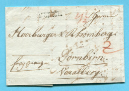 Faltbrief Von Zürich Nach Dornbirn 1825 - ...-1845 Préphilatélie