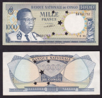 CONGO REPUBBLICA DEMOCRATICA 1000 FRANCHI 1964 ANNULLATA PIK 8 QFDS - Democratic Republic Of The Congo & Zaire