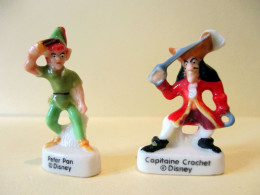 Fèves Brillantes X 2  -  Peter Pan Et Capitaine Crochet De Disney - Frais Du Site Déduits - Disney
