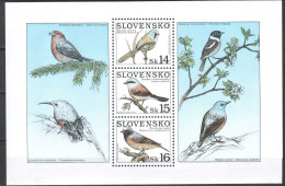 Slovakia 1999 MiNr. 349 - 351 (Block 13) Slowakei  Birds  S\sh MNH** 4.50 € - Andere & Zonder Classificatie