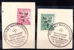 Sudetenland -Maffersdorf- Sellos Nº Michel 127/18 O - Région Des Sudètes