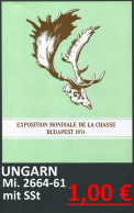 Ungarn 1971 - Hongrie 1971 - Hungaria 1971 - Magyarország 1971 - Michel 2664-2671 A  Zur Jagdausstellung 1971 Oo - Brieven En Documenten