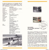 BBelgie Belgique Belgium 1976 Folder 1e Metrolijn Brussel Stempel Charleroi - Strassenbahnen