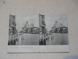 CARTE STEREOSCOPIQUE - Venise - Le Grand Canal - Stereoscope Cards