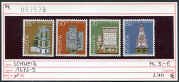 Schweiz 1984 - Suisse 1984 - Switzerland 1984 - Svizzera 1984 - Michel 1272-1275 - ** Mnh Neuf Postfris - Ongebruikt