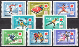 Mongolia MNH Set - Winter 1972: Sapporo