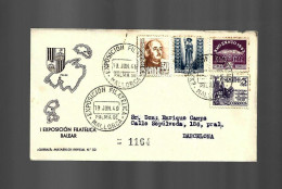 CERTIFICADO MATASELLO EXPOSICIÓN FILATELICA BALEAR VIAJADA PALMA MALLORCA  MATASELLO ESPECIAL CONMEMORATIVO LETTRE COVER - Feuillets Souvenir