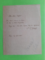 Autographe Jean Jacques MASSET - Ténor - Violoniste - Compositeur Belge - Zangers & Muzikanten