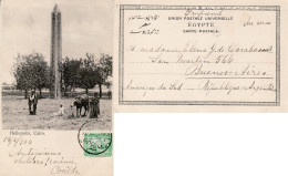 EGYPT 1904 POSTCARD SENT TO BUENOS AIRES - 1866-1914 Khédivat D'Égypte