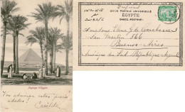 EGYPT 1904 POSTCARD SENT TO BUENOS AIRES - 1866-1914 Khédivat D'Égypte