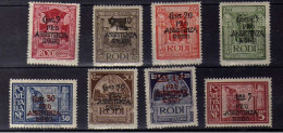 Iles De La Mer Egee - 1943 - Timbres Surcharges "Pro Assistenza Egeo" Neufs* - MLH/MVLH - Aegean (German Occ.)