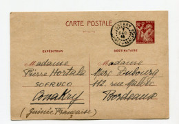 !!! ENTIER POSTAL IRIS UTILISE A CONAKRY (GUINEE FRANCAISE) EN 1941, FRAPPE SUPERBE - Covers & Documents