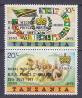 1981 Tanzania 179-180Paar Overprint - # 89-90 - Tanzanie (1964-...)