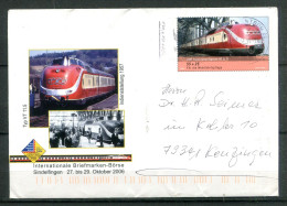 REPUBLIQUE FEDERALE ALLEMANDE - Ganzsache(Entier Postal) - Mi USo 123 (Internationale Briemarken-Börse )(Trains) - Briefomslagen - Gebruikt