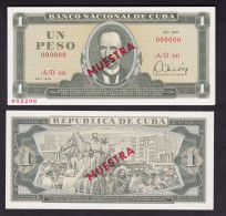 CUBA 1 PESO 1985 MUESTRA P102S FDS - Cuba