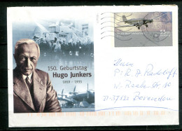 REPUBLIQUE FEDERALE ALLEMANDE -Ganzsache(Entier Postal) - Mi USo 173 (150. Geburtstag Hugo Junkers) (Avions) - Briefomslagen - Gebruikt