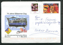 REPUBLIQUE FEDERALE ALLEMANDE - Ganzsache(Entier Postal) - Mi USo 201 (75 Jahre Gläserner Zug) (Trains) - Umschläge - Gebraucht