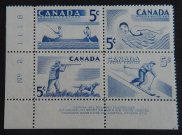 CANADA YT 292/295 NEUFS**MNH AVEC BDF "SPORTS EN PLEIN AIR"  ANNÉE 1957 - Ungebraucht