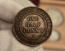Australia George V -1/2 Penny 1916 Km 30 - Other & Unclassified