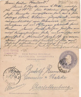 ARGENTINA 1896 POSTCARD SENT TO CHARLOTTENBURG - Storia Postale