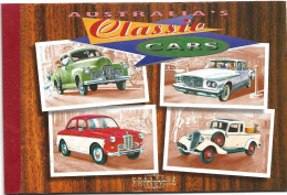 Australia 1997 Classic Cars, , Ford , GMH Holden, Austin, Chrysler Valiant, Mi 1618 - 1621 In Booklet 111  MNH(**) - Carnets