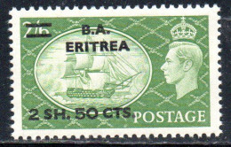 ERITREA BA 1951 B. A. 2.50s Su 2/6 MNH - Eritrea