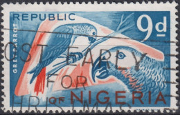 1966 Nigeria ° Mi:NG 182A, Sn:NG 191, Yt:NG 184, Grey Parrot (Psittacus Erithacus) - Nigeria (1961-...)