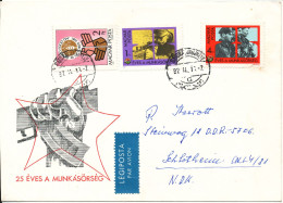 Hungary Cover Sent To Germany DDR 11-11-1982 Topic Stamps - Lettres & Documents