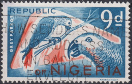 1966 Nigeria ° Mi:NG 182A, Sn:NG 191, Yt:NG 184, Grey Parrot (Psittacus Erithacus) - Nigeria (1961-...)