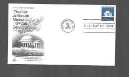 THOMAS JEFFERSON MEMORIAL 1973 FIRST DAY OF ISSUE PREMIER JOUR EMISSION - 1961-1970