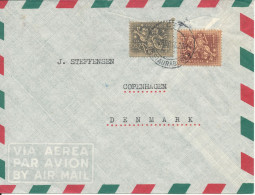 Portugal Air Mail Cover Sent To Denmark 1956 - Lettres & Documents